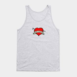 Cupid's Arrow And Red Heart Typography Tank Top